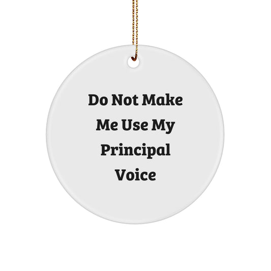 Funny Principal Gifts for Principal - Circle Ornament Gifts from Men to Principal - Christmas Unique Gifts - Image 1