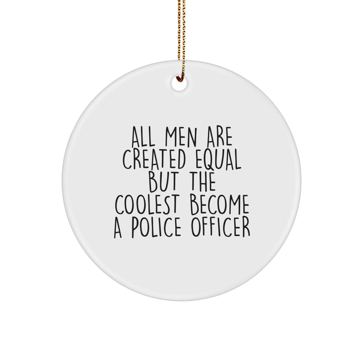 Police Officer Keepsake Christmas Ornament for Him Gift - Image 1