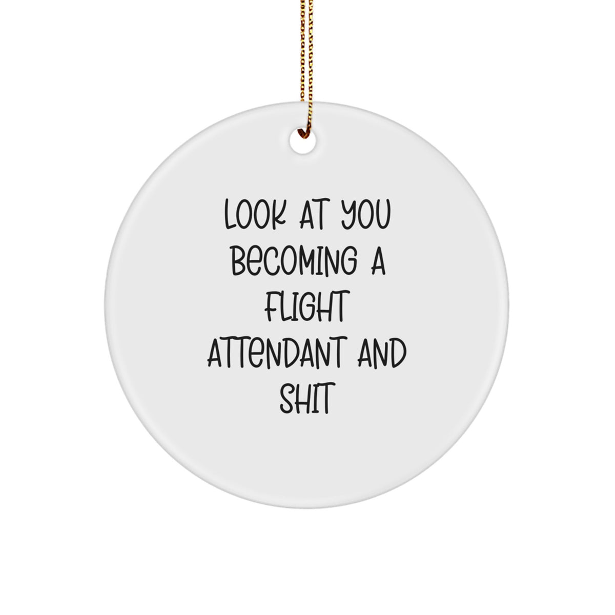 Flight Attendant Christmas Ornament for Her Present Gift - Image 1