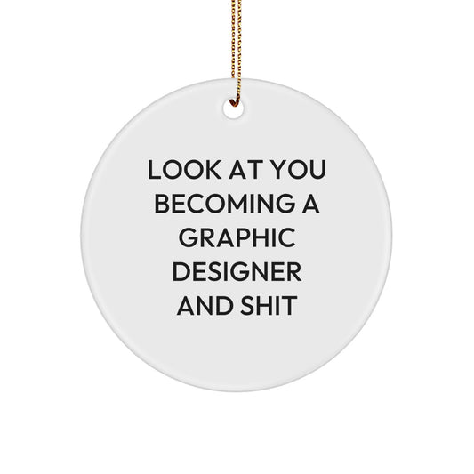 Graphic Designer Keepsake Christmas Ornament for Him Gift - Image 1