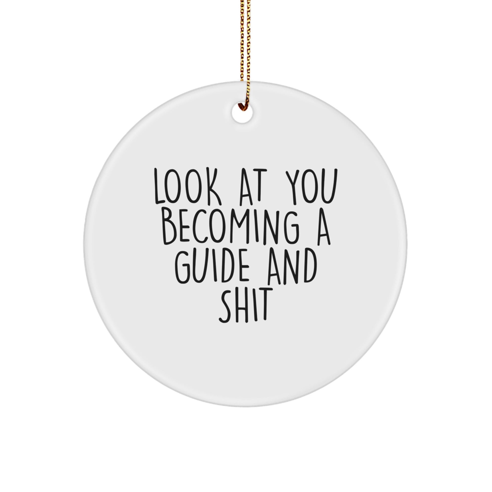 Sarcastic Guide Circle Ornament Christmas Unique Gift for Friends Novelty - Image 1