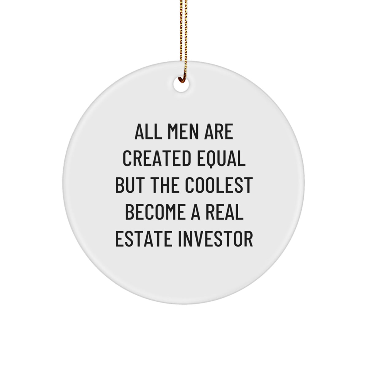 Christmas Unique Gift for Her Real Estate Investor Ornament Present White - Image 1