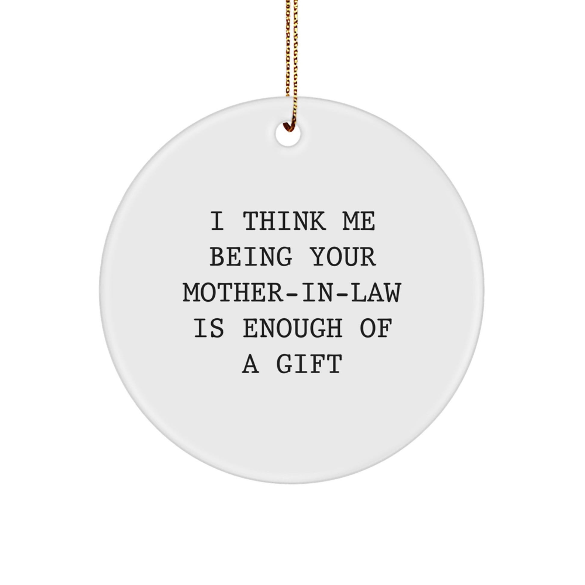 Funny Mom-in-law Christmas Circle Ornament Gifts from Family, Gifts for Mom-in-law, Heartfelt Thoughtful Unique - Image 1
