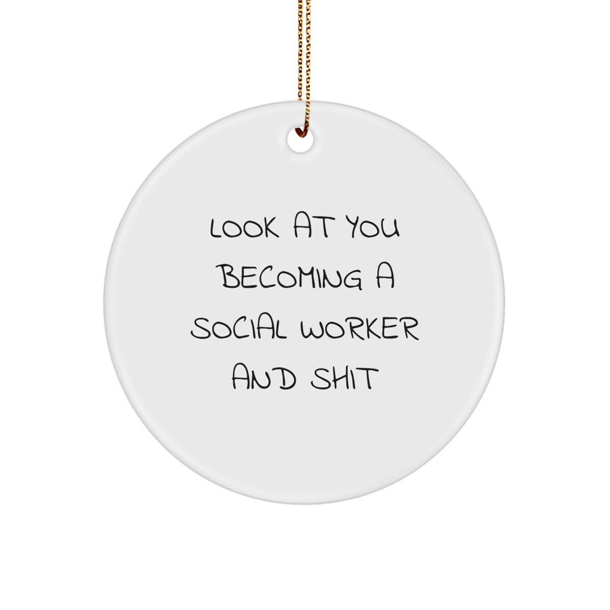 Social Worker Keepsake Christmas Ornament for Him Gift - Image 1