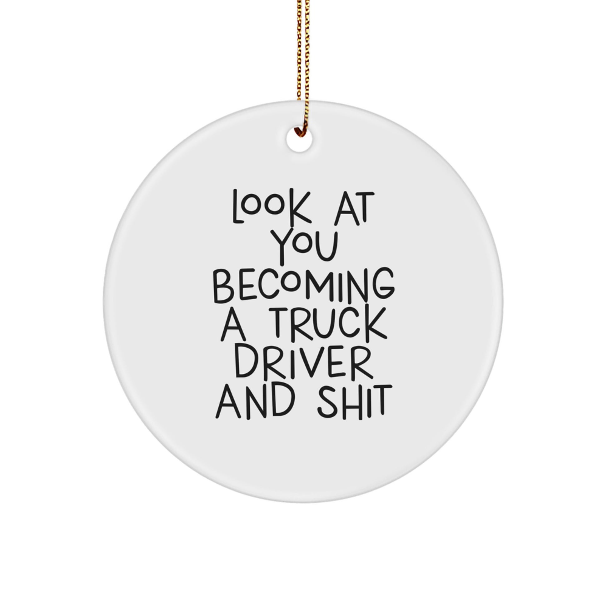 Funny Truck Driver Gifts from Friends - Look At You Becoming A Truck Driver And Shit - Christmas Unique Gifts for Him - Image 1