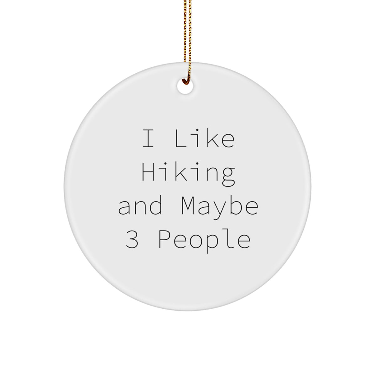 Hiking Circle Ornament for Her Present Adventure Christmas Gift - Image 1