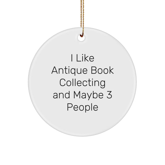 Antique Book Collecting Circle Ornament for Coworkers Idea Xmas Gift - Image 1