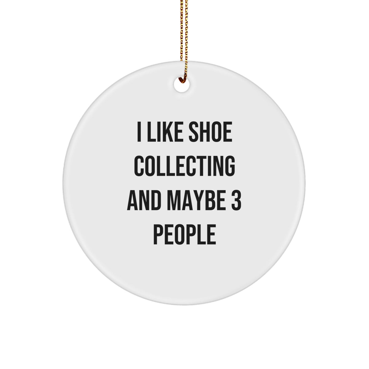 Shoe Collecting Keepsake White Christmas Ornament for Him Gift - Image 1