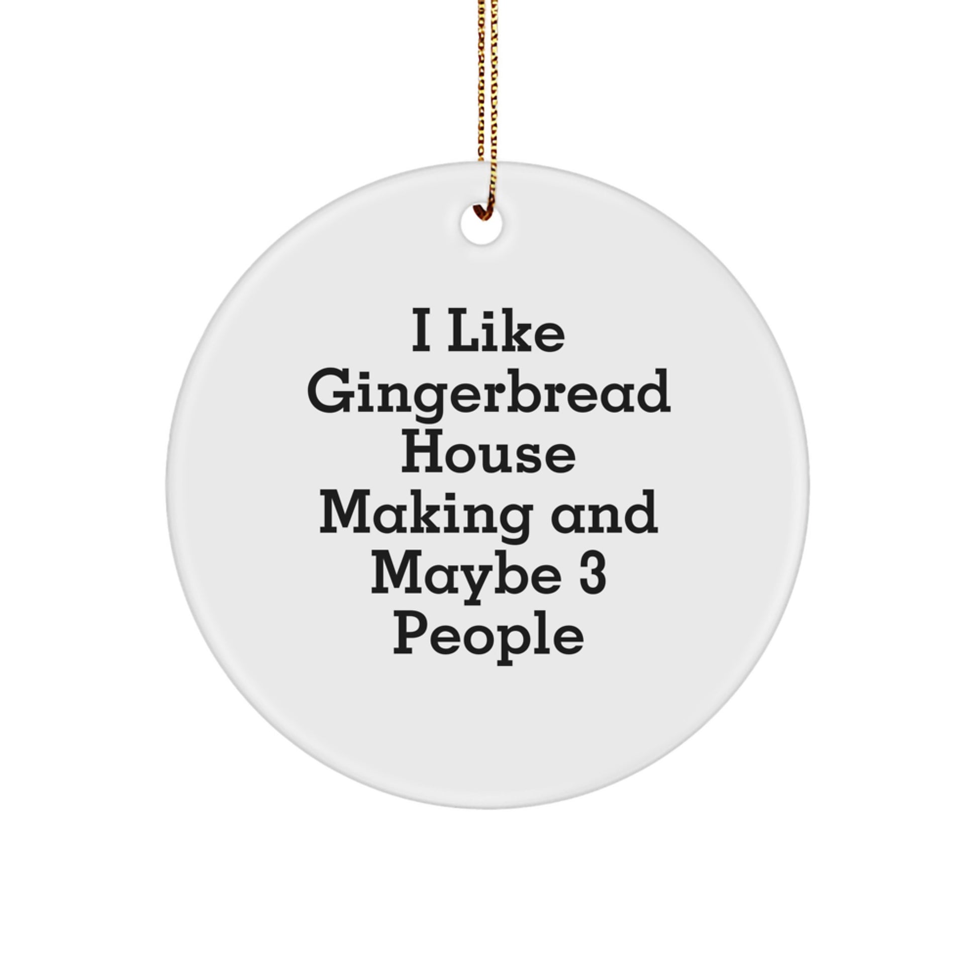Gingerbread House Making Enthusiast Gifts from Men for Women Friends Cute Friends who Love Gingerbread House Making Christmas Unique Ornaments - Image 1