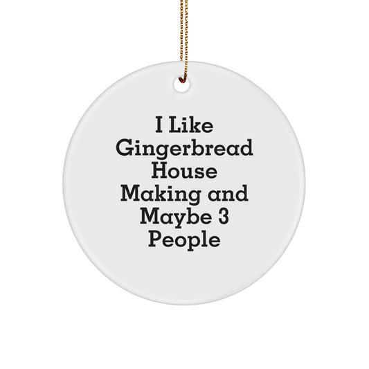 Gingerbread House Making Enthusiast Gifts from Men for Women Friends Cute Friends who Love Gingerbread House Making Christmas Unique Ornaments - Image 1