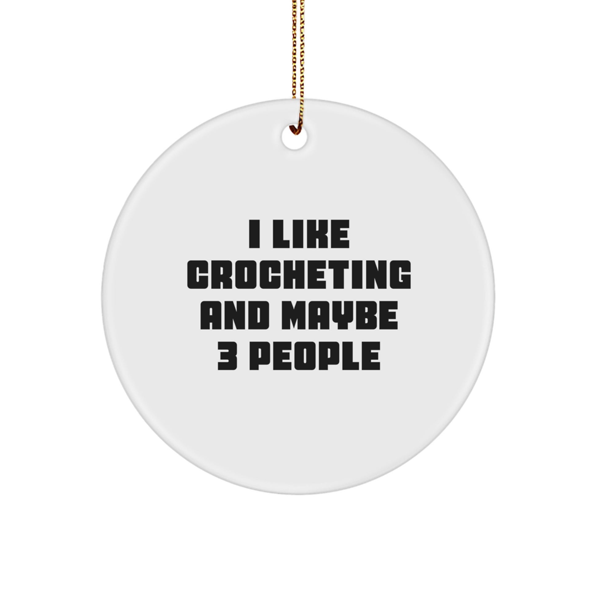 Funny Crocheting Circle Ornament Gifts from Friends and Family for Crocheting Enthusiasts, Crocheting Lover, Merry Christmas Unique Decorations - Image 1