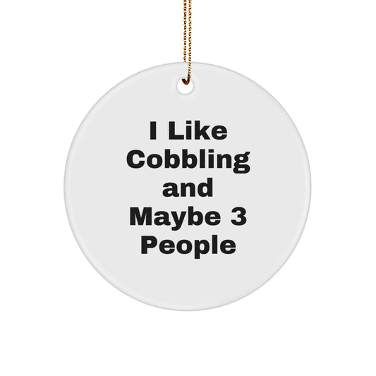 Funny Cobbling Circle Ornament Gifts from Family to Friends for Christmas - Image 1