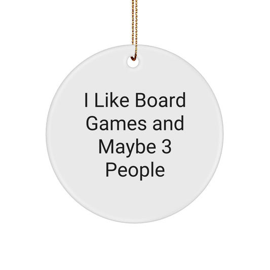 Funny Board Games Lover Gifts from Men to Friends, Circle Ornament for Christmas Unique Gifts for Board Game Enthusiasts and More - Image 1