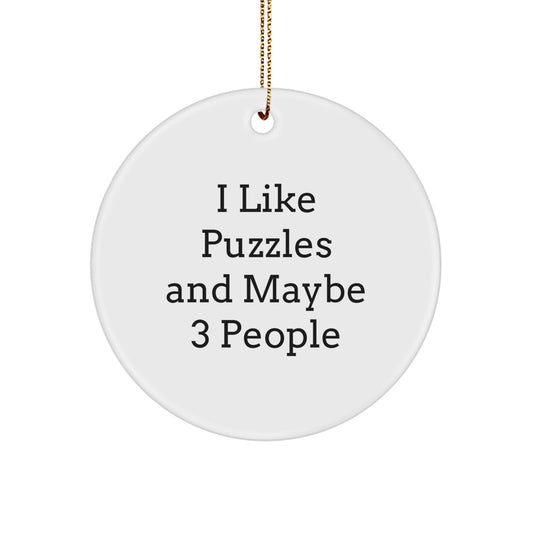 Funny Puzzle Enthusiast Gifts from Family for Puzzle Lovers - I Like Puzzles And Maybe 3 People - Image 1