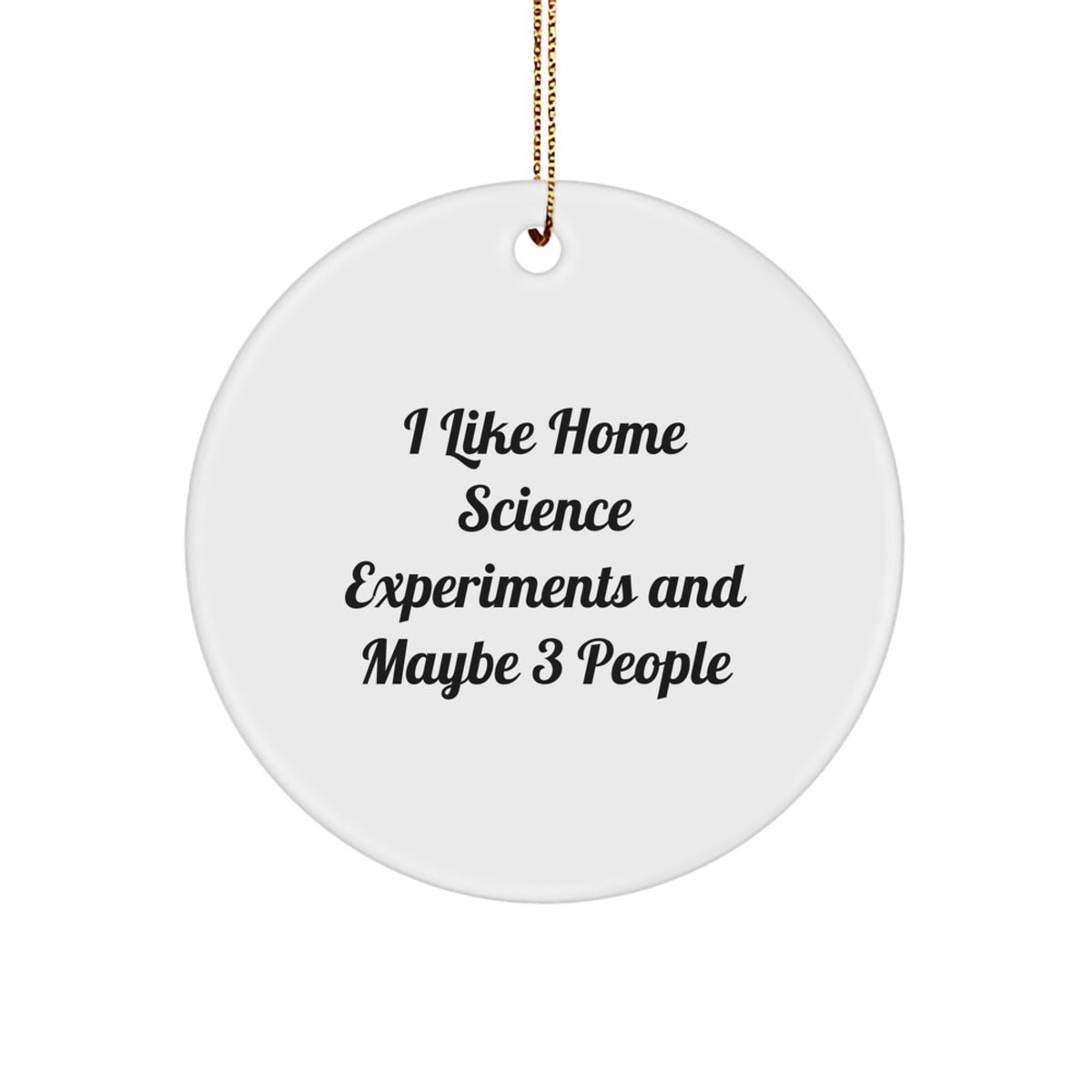 Gifts from Friends for Home Science Experiments Enthusiasts, Cute Circle Ornament for Christmas Unique Gifts, I Like Home Science Experiments And Maybe 3 People - Image 1