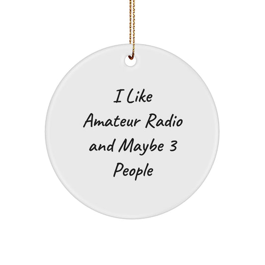 Amateur Radio Enthusiast Gifts from Friends for Men Women Friends Coworkers Family - Funny Circle Ornament - Christmas Unique Ornaments for Amateur Radio Operators - Image 1