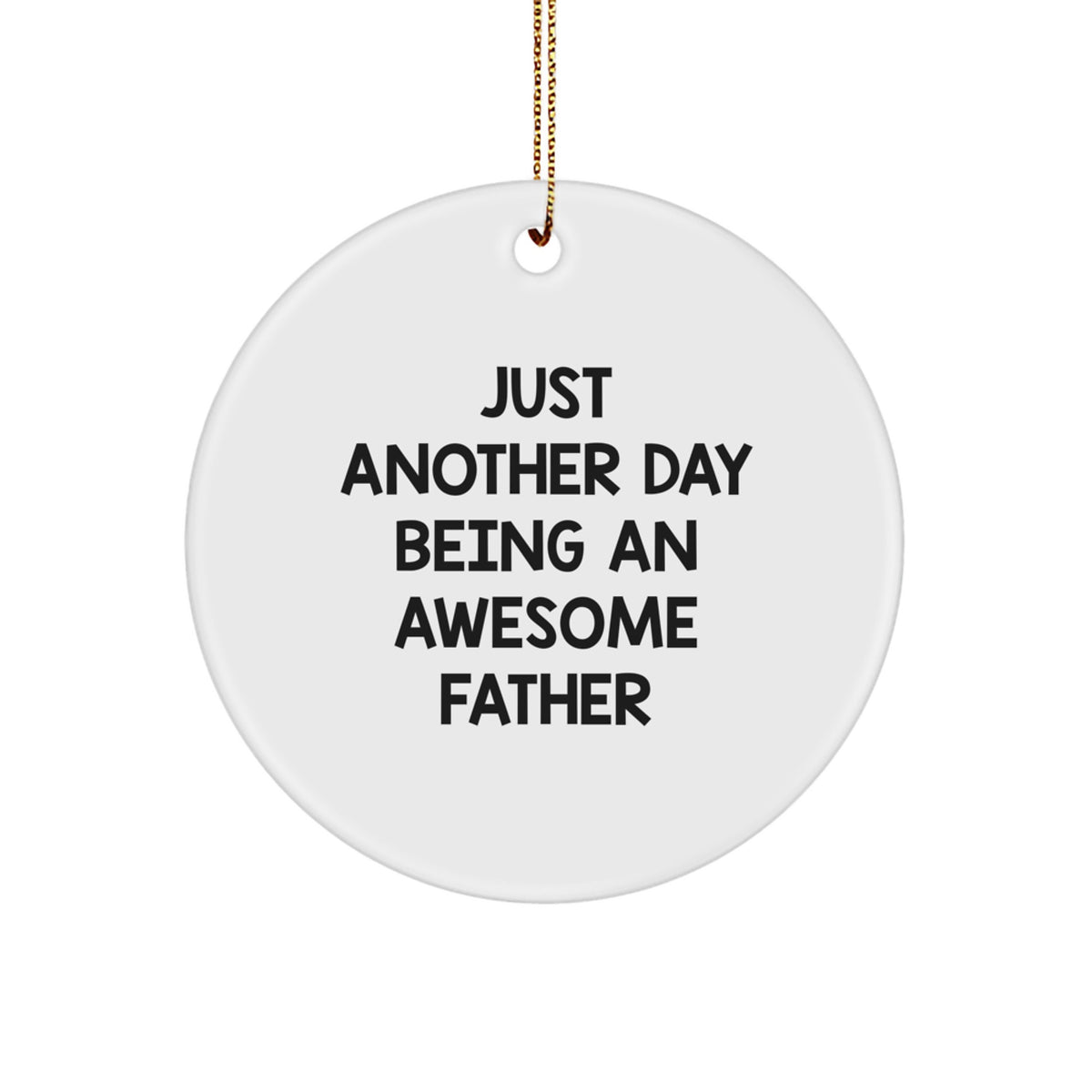 White Circle Christmas Ornament Idea for a Husband Father Gift - Image 1