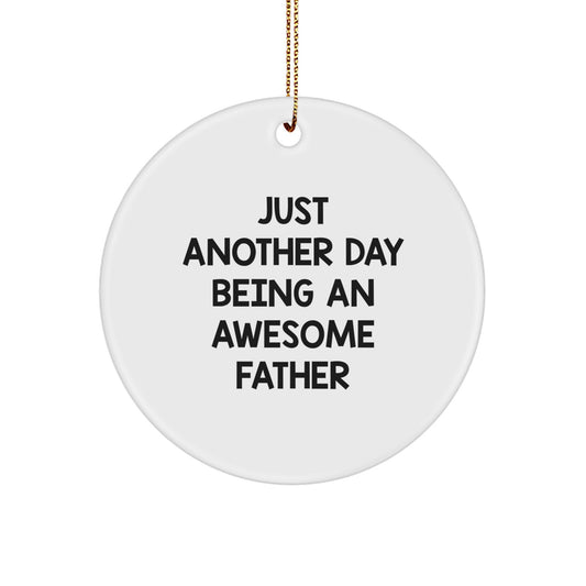 White Circle Christmas Ornament Idea for a Husband Father Gift - Image 1