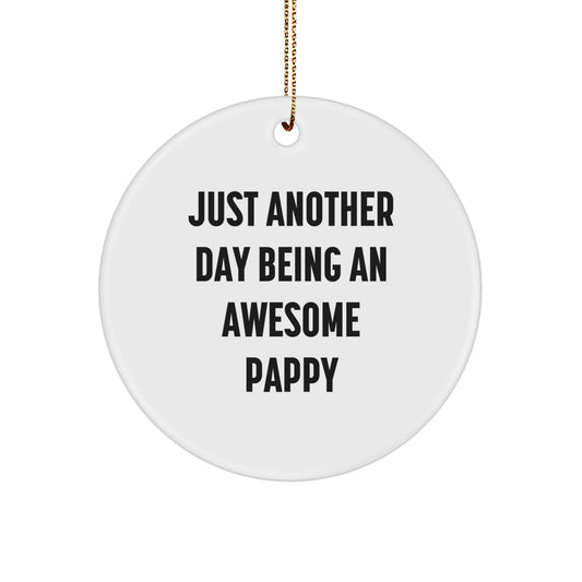 Funny Pappy Circle Ornament Gifts from Family, Friends or Coworkers for Men or Women - Just Another Awes - Image 1