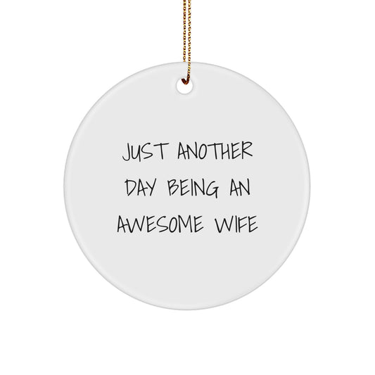 Funny Wife Circle Ornament Gifts from Husband to Wife Christmas Unique Gifts - Image 1