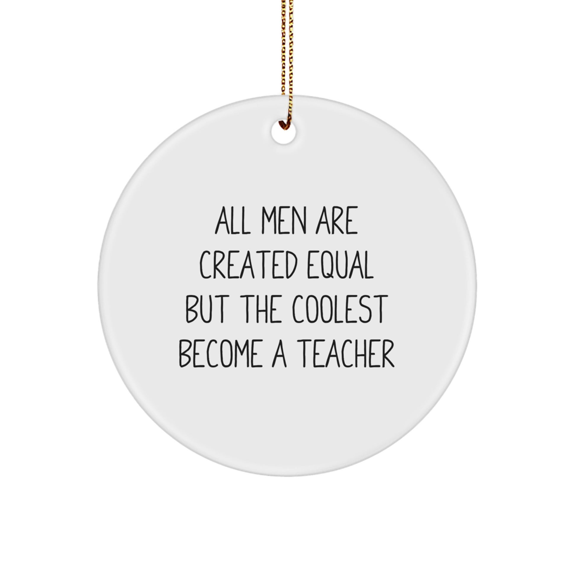 Funny Teacher Circle Ornaments Gifts from Men Women Friends for Christmas Unique Ideas - Image 1