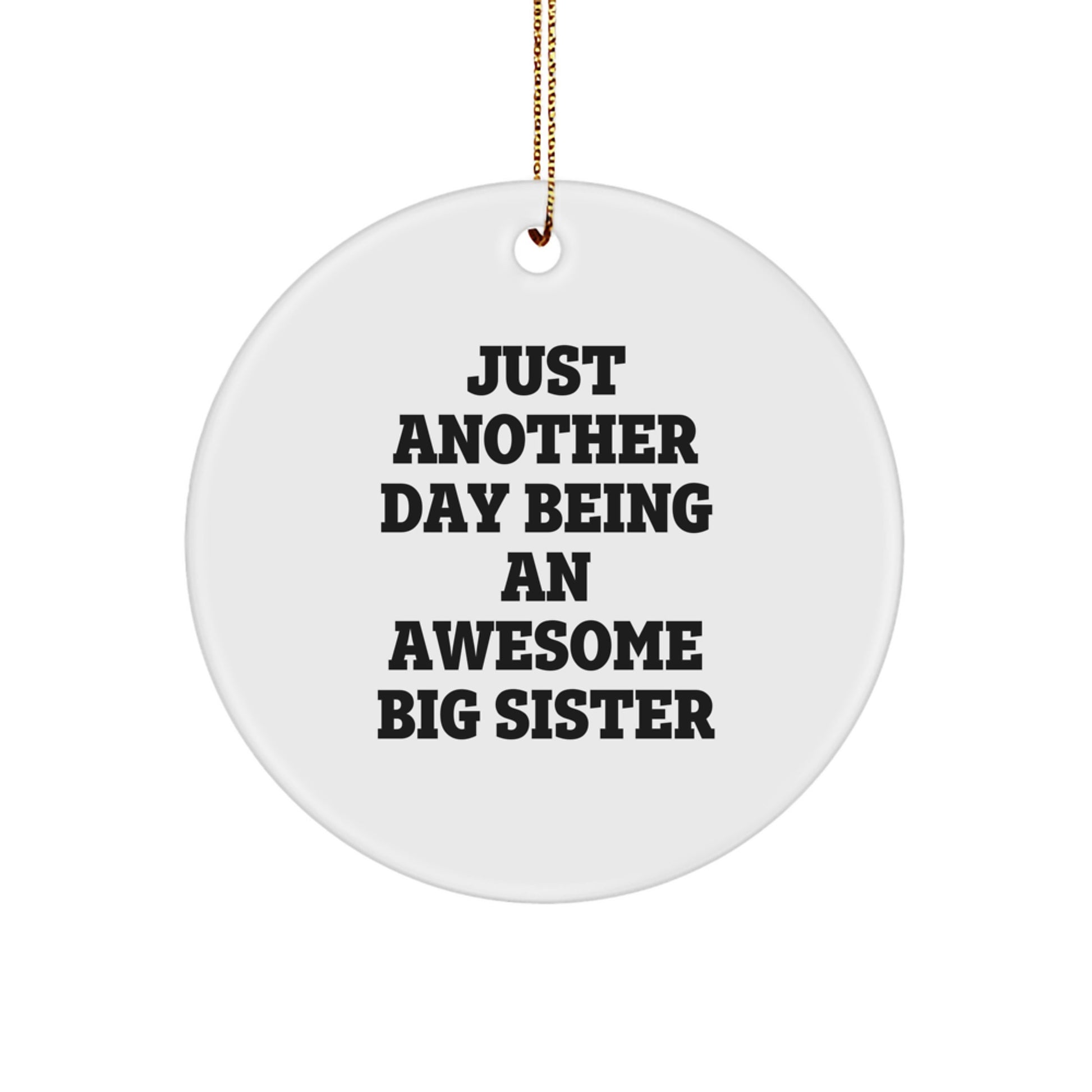 Funny Big Sister Circle Ornament Gifts from Family for Christmas Decorations - Image 1
