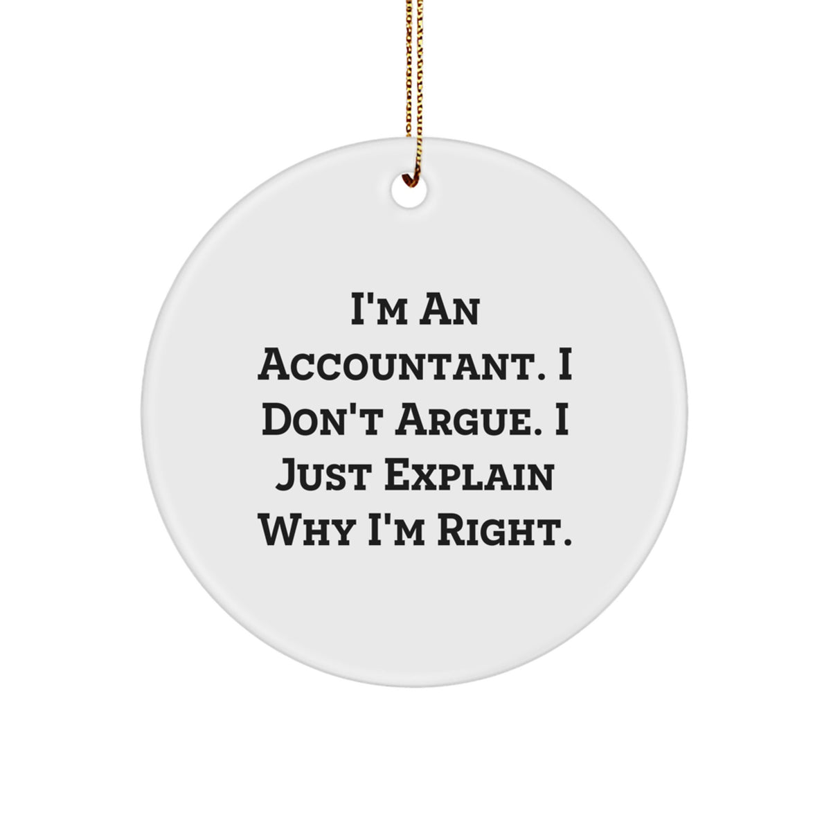 Sassy Accountant Christmas Ornament Novelty for Friends Gift - Image 1