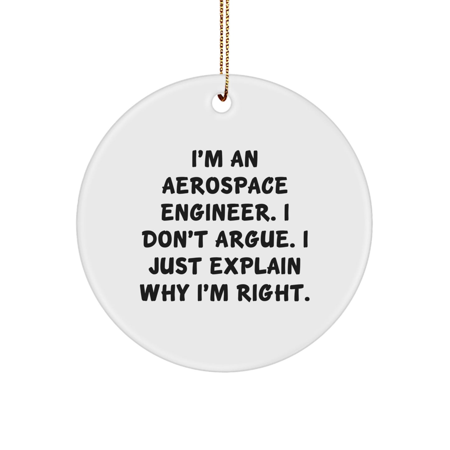 Aerospace Engineer Keepsake Christmas Ornament for Him Surprise Gift - Image 1