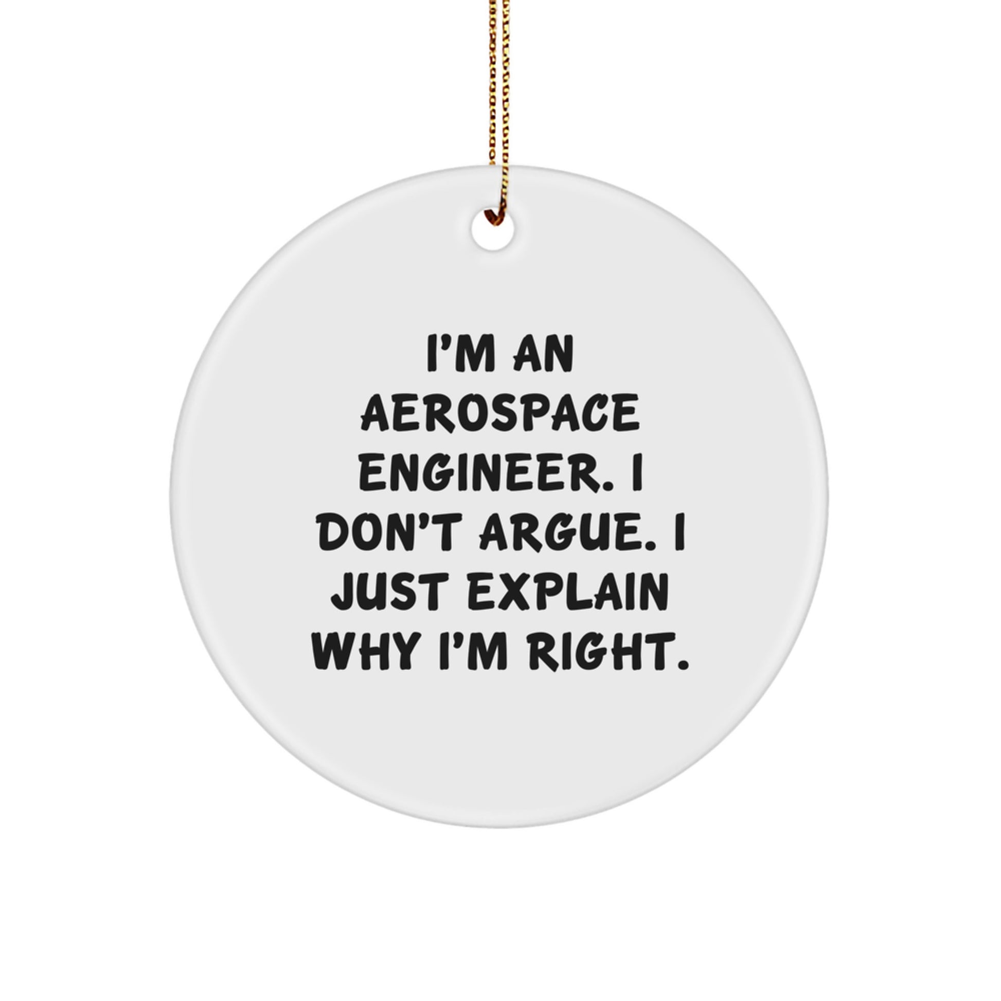 Aerospace Engineer Keepsake Christmas Ornament for Him Surprise Gift - Image 1