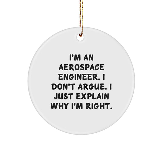 Aerospace Engineer Keepsake Christmas Ornament for Him Surprise Gift - Image 1
