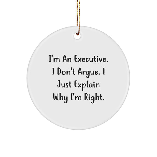Executive Keepsake Christmas Ornament for Him Gift - Image 1