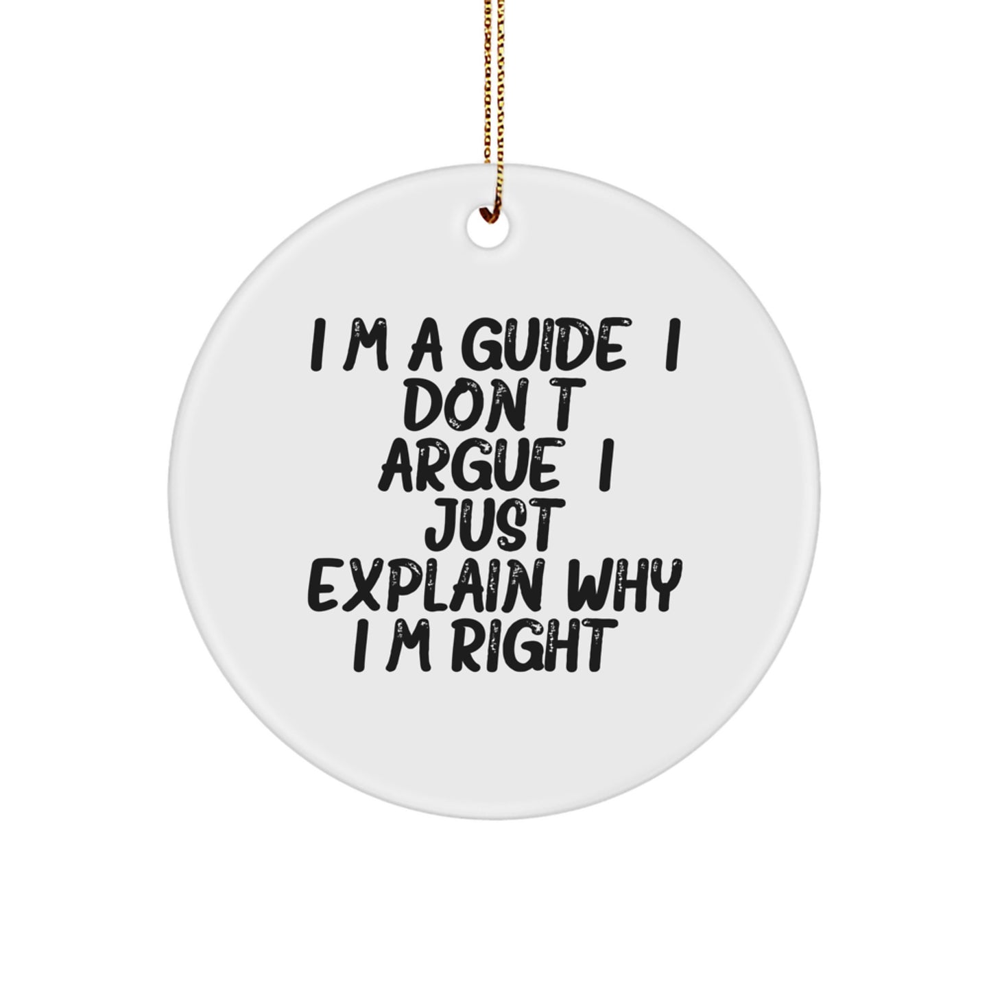 Funny Guide Gifts for Friends from Men, Unique Circle Ornament for Guide Enthusiasts, Inspirational Christmas Decorations - Image 1