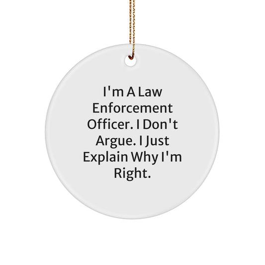 Funny Law Enforcement Officer Gifts from Men to Friends - Inspirational Law Enforcement Officer Christmas Unique Gifts for Law Enforcement Officer - Image 1