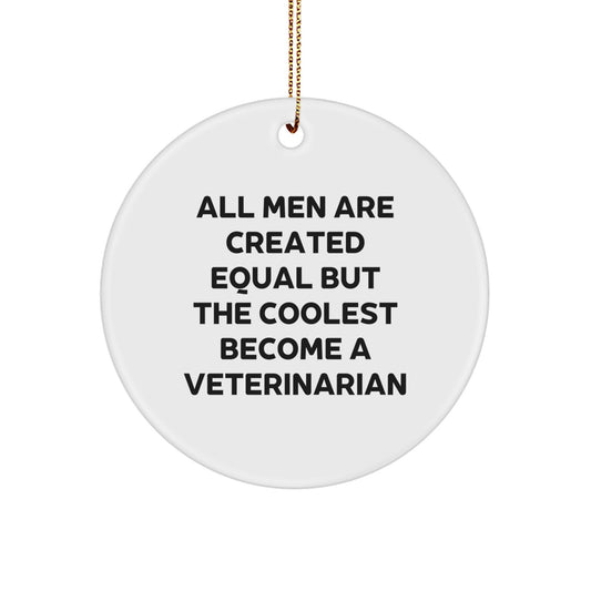 Funny Veterinarian Circle Ornament Gifts from Men to Friends for Christmas Unique Presents - Image 1