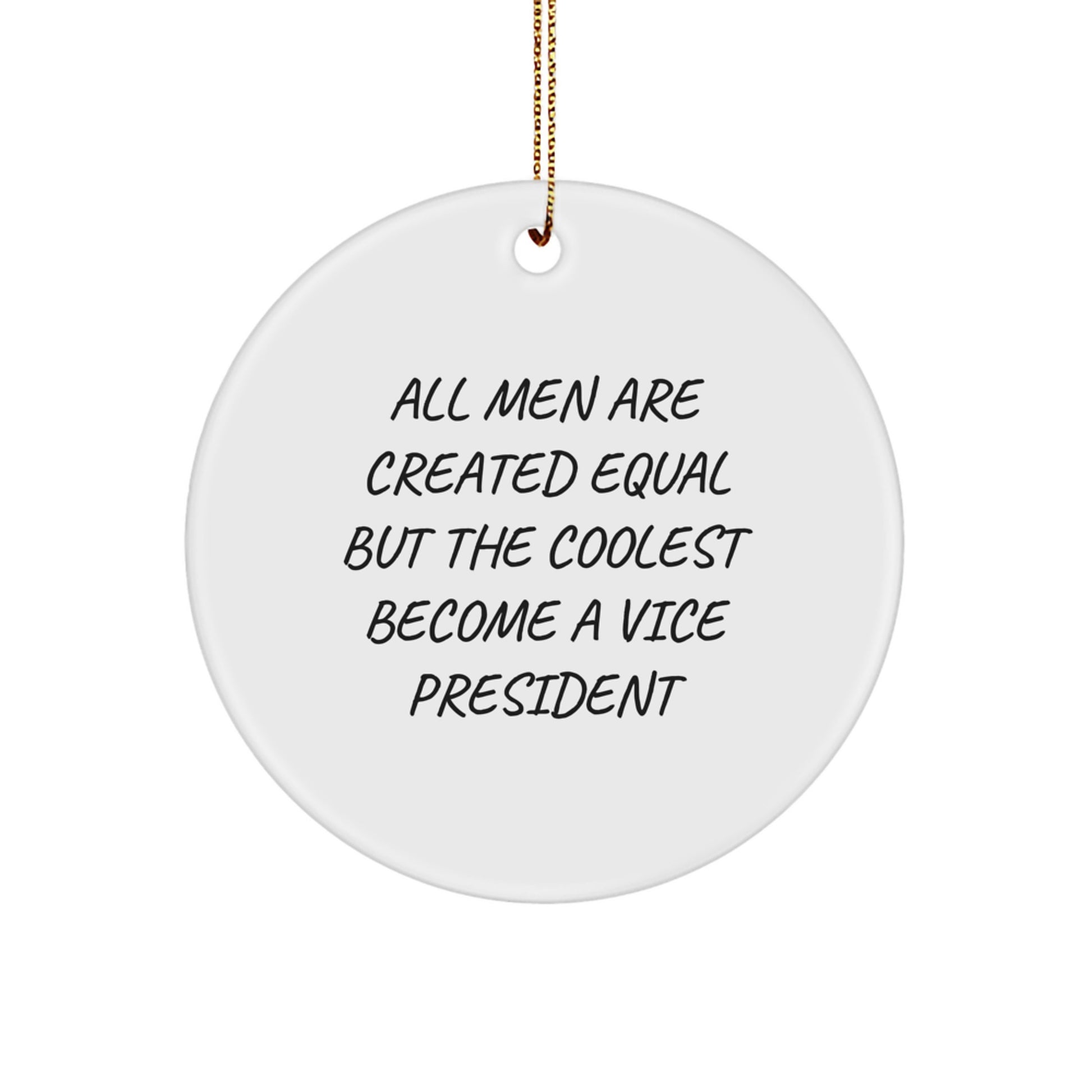 Funny Vice President Gifts, Circle Ornaments with Inspirational Quote, Christmas Unique Gifts from Friends for Vice President - Image 1