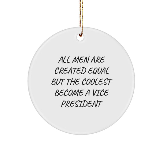 Funny Vice President Gifts, Circle Ornaments with Inspirational Quote, Christmas Unique Gifts from Friends for Vice President - Image 1