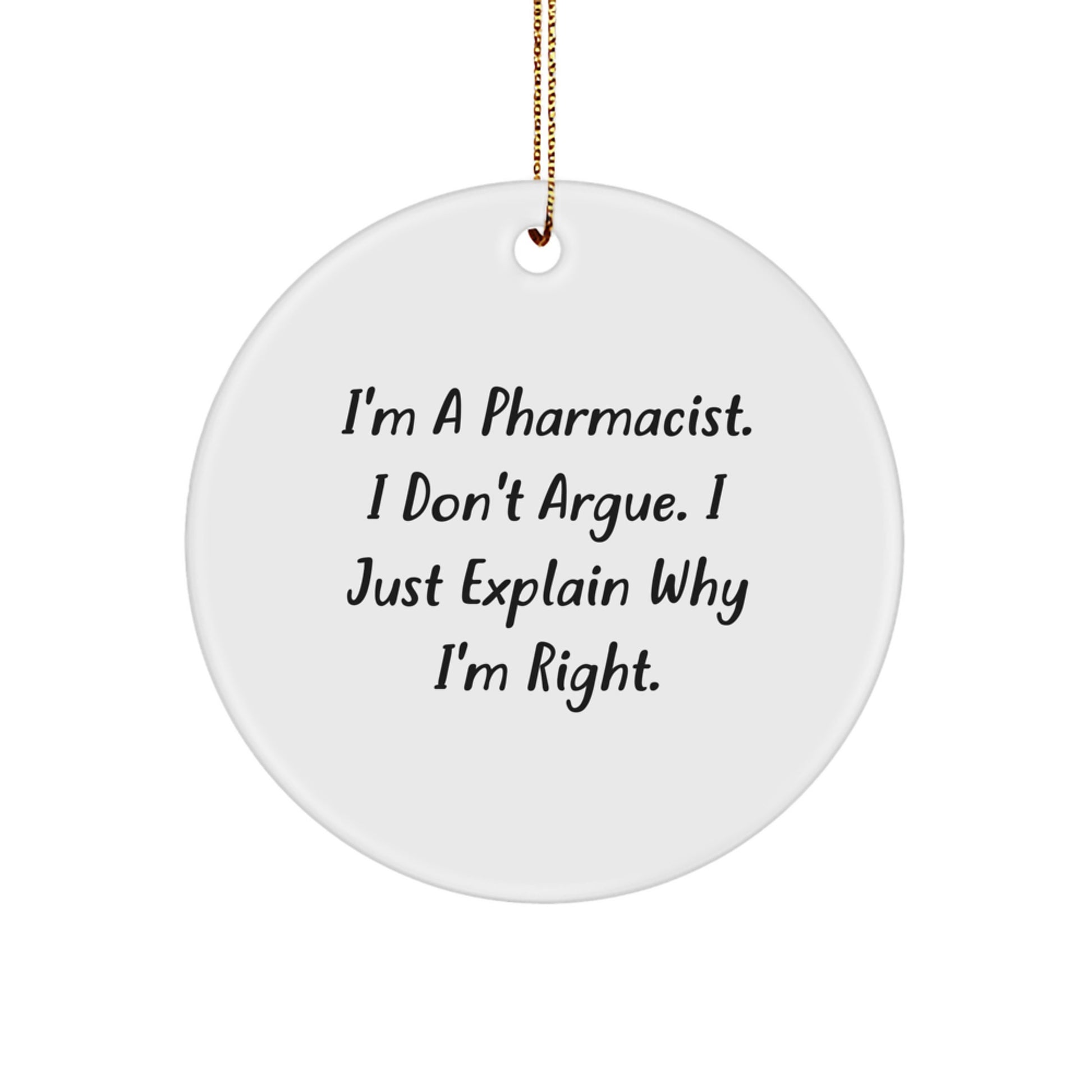 Pharmacist Keepsake Christmas Ornament for Him Holiday Bright Gift - Image 1