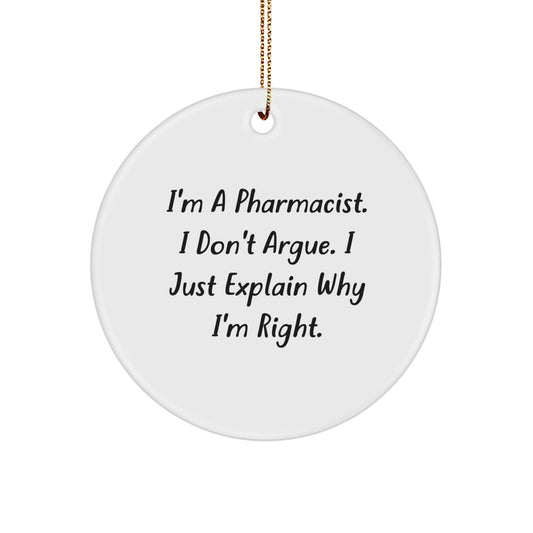 Pharmacist Keepsake Christmas Ornament for Him Holiday Bright Gift - Image 1