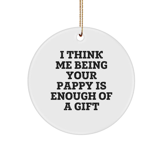 Funny Pappy Circle Ornament Gifts from Men, Women, or Friends for Pappy - Unique Christmas Unique Gifts - Image 1