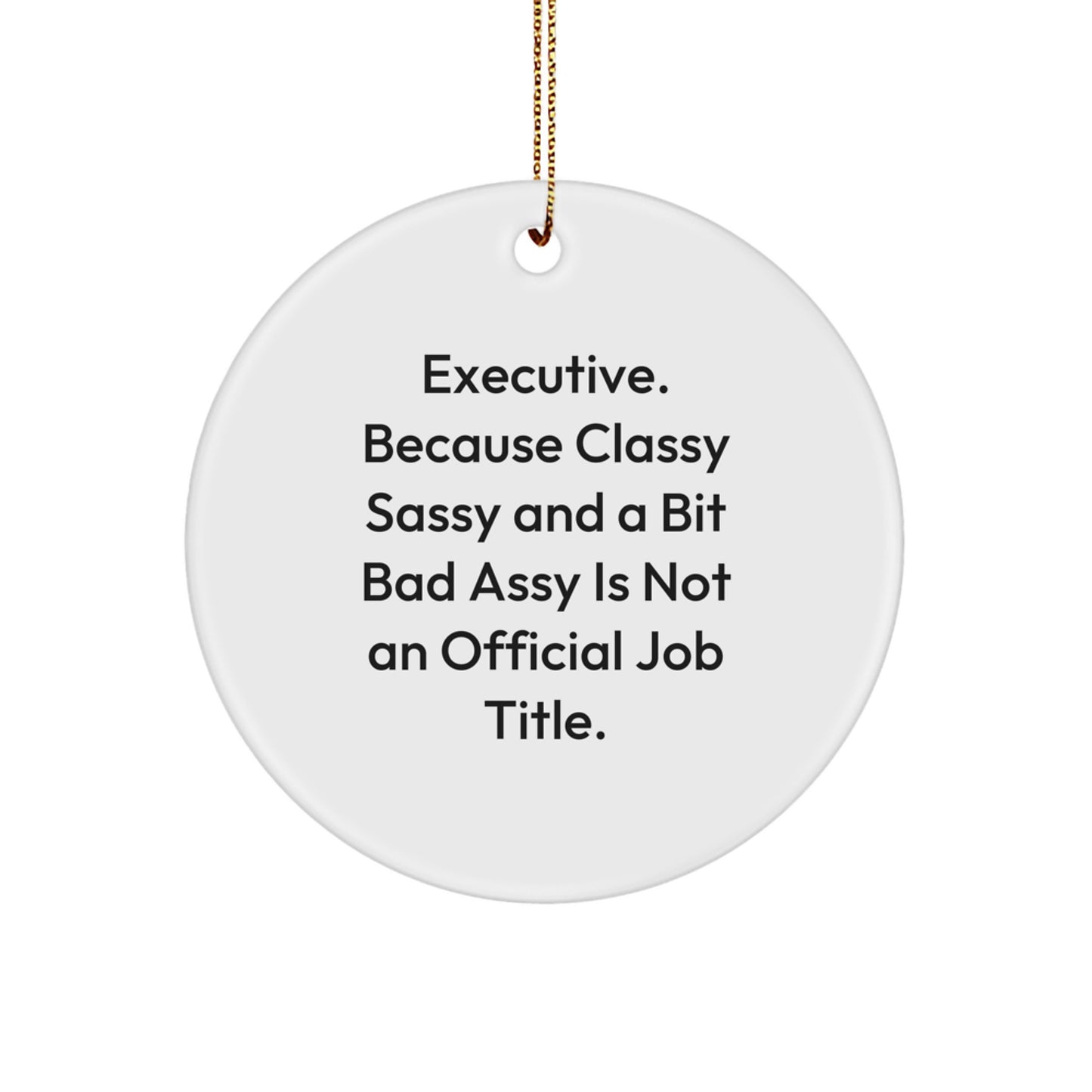 Fun Executive Circle Ornament Gifts from Men for Family Friends Christmas Unique Presents - Image 1