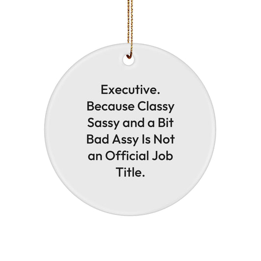 Fun Executive Circle Ornament Gifts from Men for Family Friends Christmas Unique Presents - Image 1