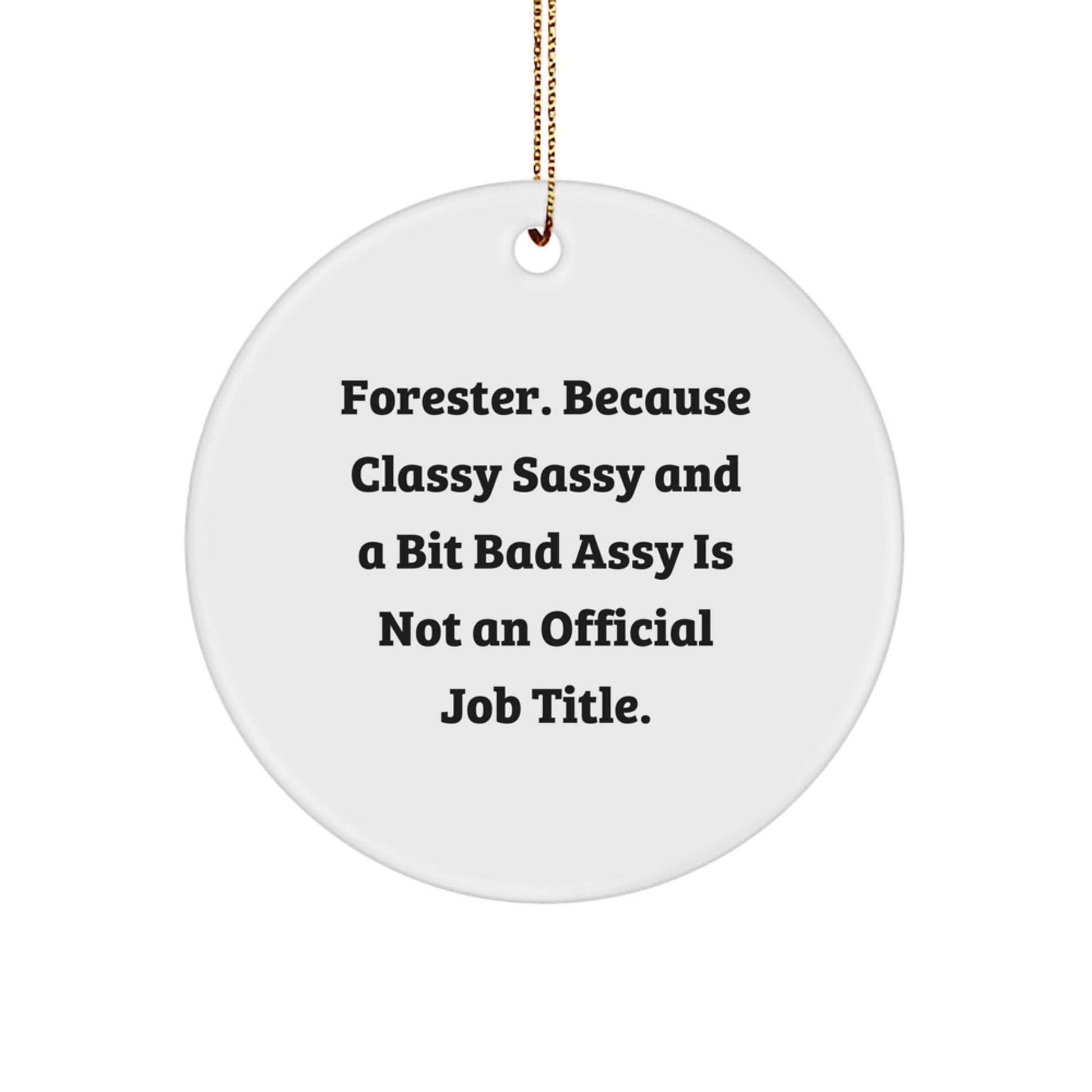 Forester Circle Ornament Funny Quote Gifts from Friends and Family for Christmas Unique - Image 1
