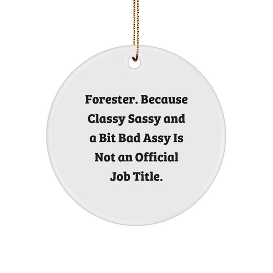 Forester Circle Ornament Funny Quote Gifts from Friends and Family for Christmas Unique - Image 1