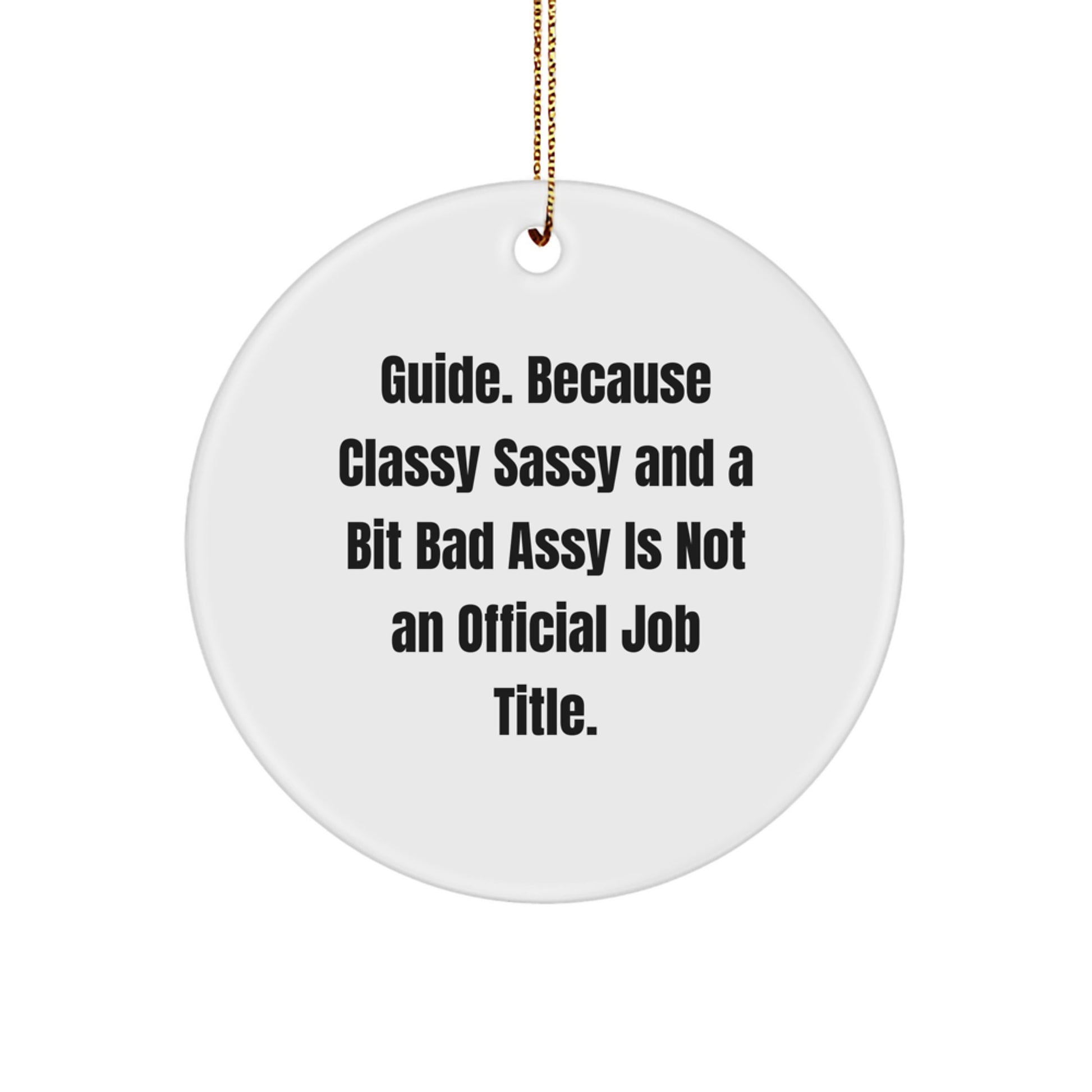 Funny Guide Circle Ornaments Gifts for Guide Women from Men - Unique Christmas Unique Gift Ideas - Image 1