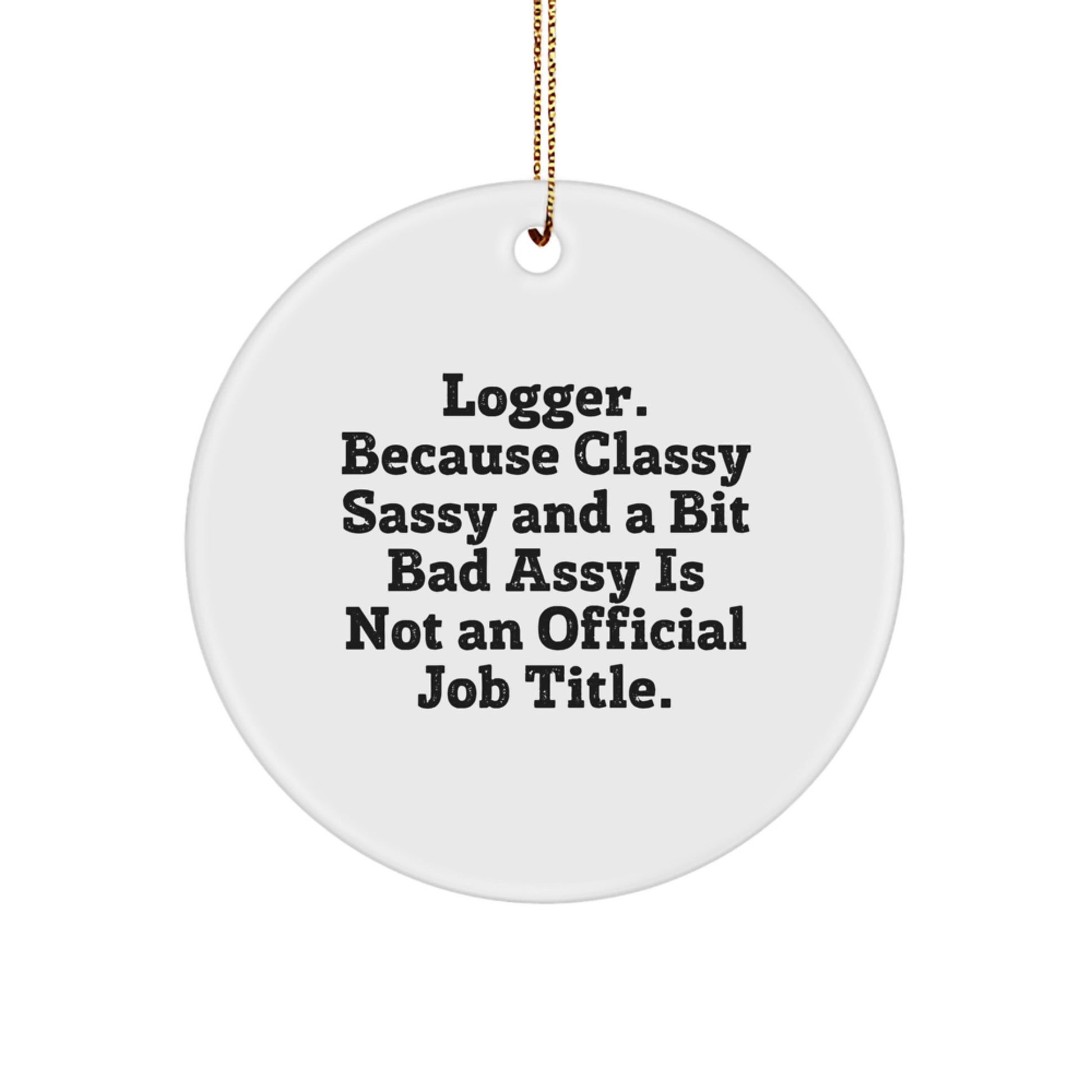 Bold Logger Keepsake Bright Festive Christmas Ornament for Him Gift - Image 1