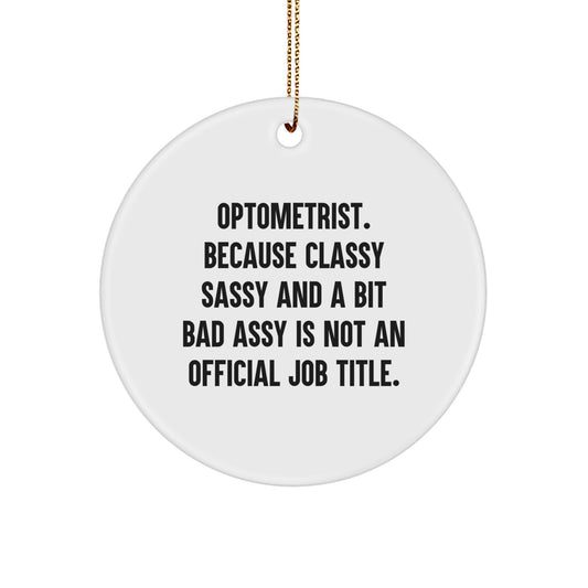 Optometrist Keepsake Christmas Ornament for Him Surprise Gift - Image 1