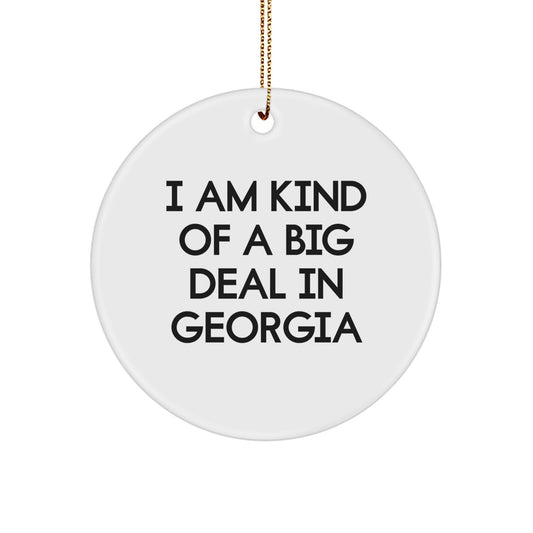 Georgia Circle Ornament I Am Kind Of A Prime Selection In Georgia Funny Christmas Unique Gifts from Men to Friends - Image 1