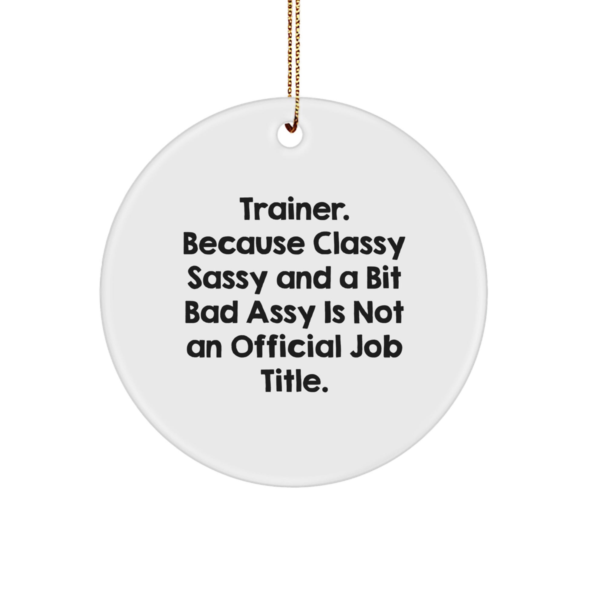 Funny Trainer Christmas Ornament for Friends – Novelty Holiday Gift - Image 1