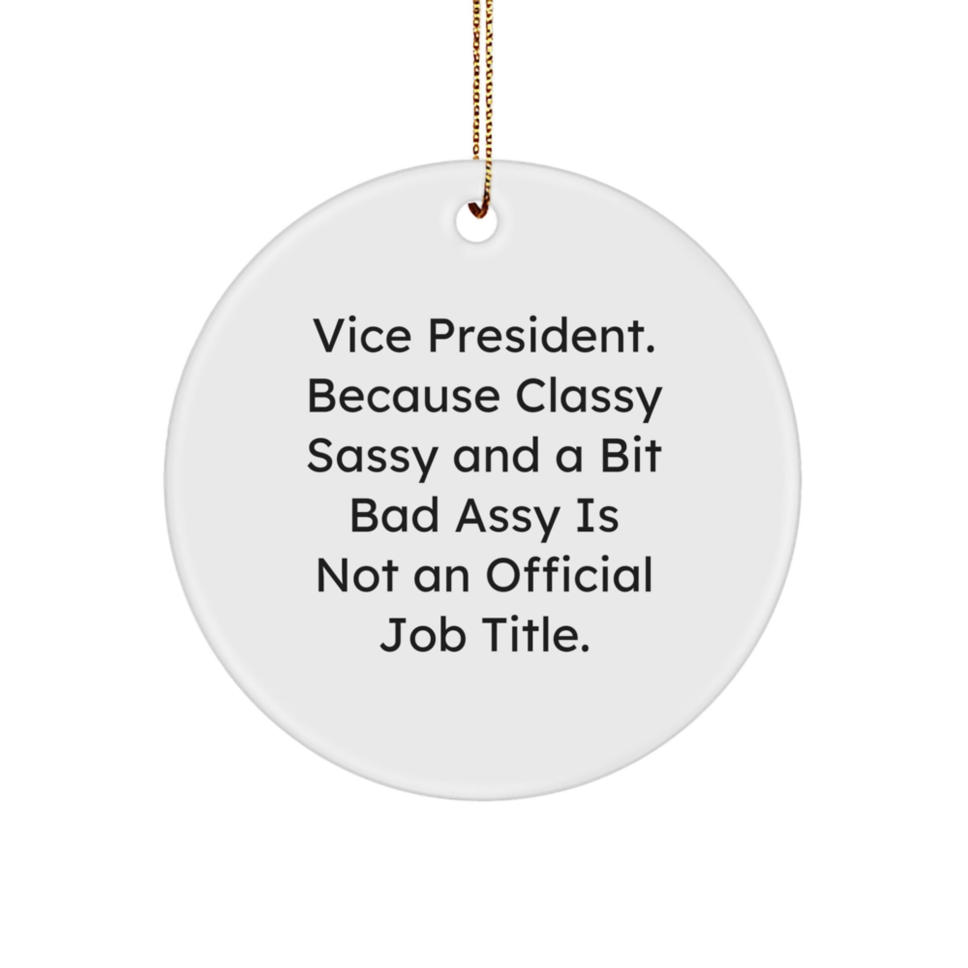 Witty Vice President Christmas Ornament Gift for Friends Novelty - Image 1