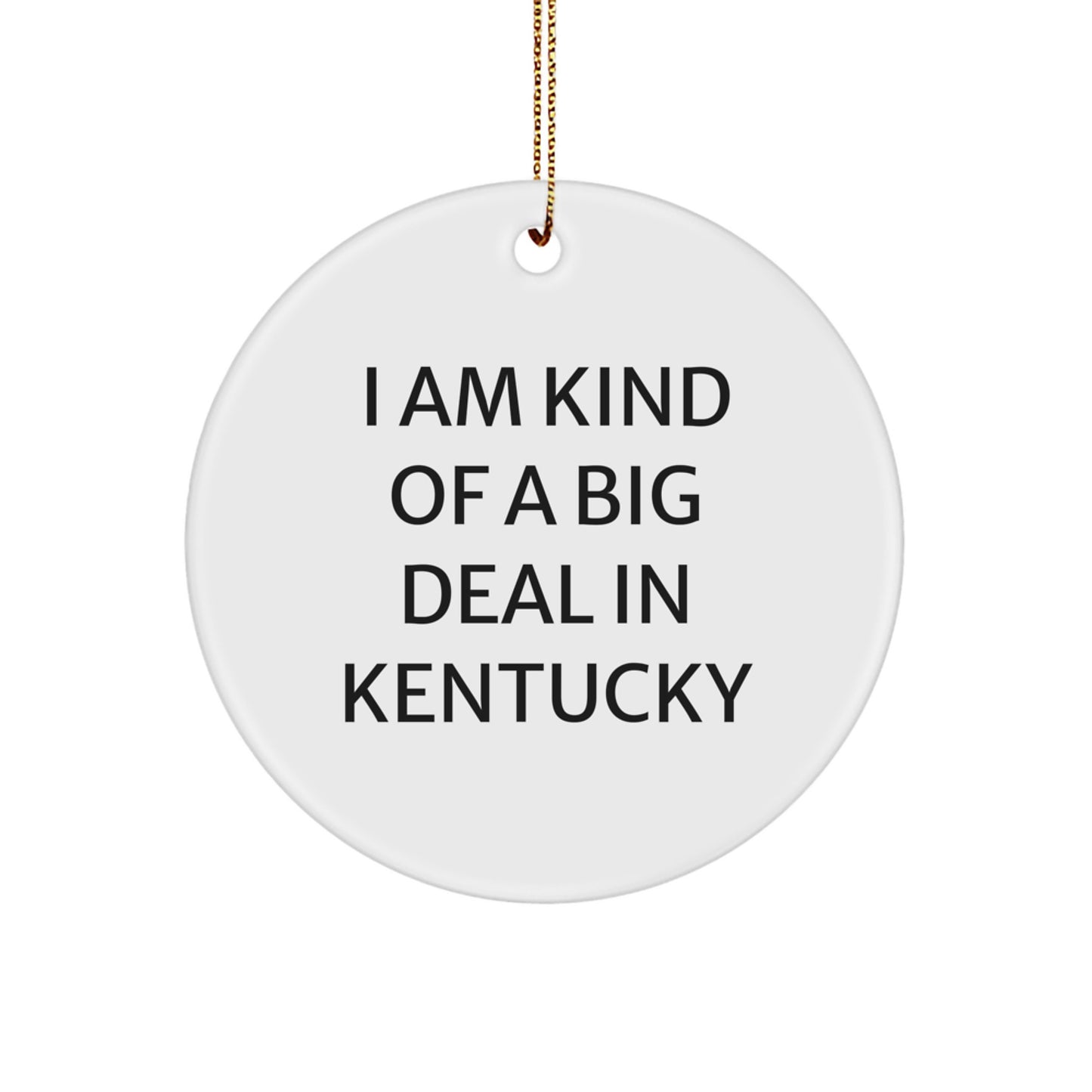 Funny Kentucky Gifts from Friends - I Am Kind Of A Prime Selection In Kentucky Circle Ornament for Christmas - Image 1
